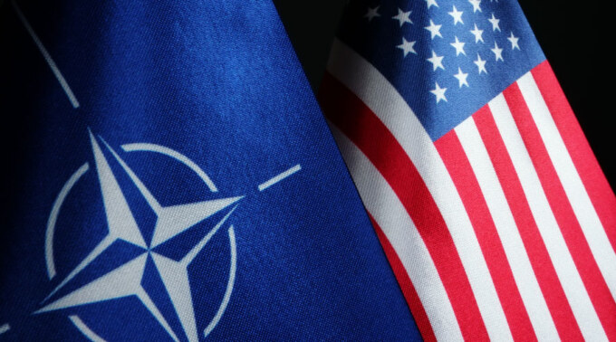 NATO-and-USA-flags-in-dark